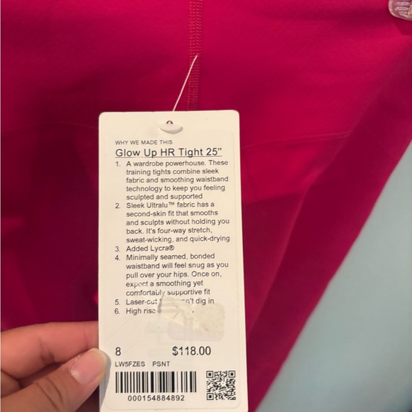 Lululemon Athletica Red Leggings Slim Fit - Picture 3 of 3